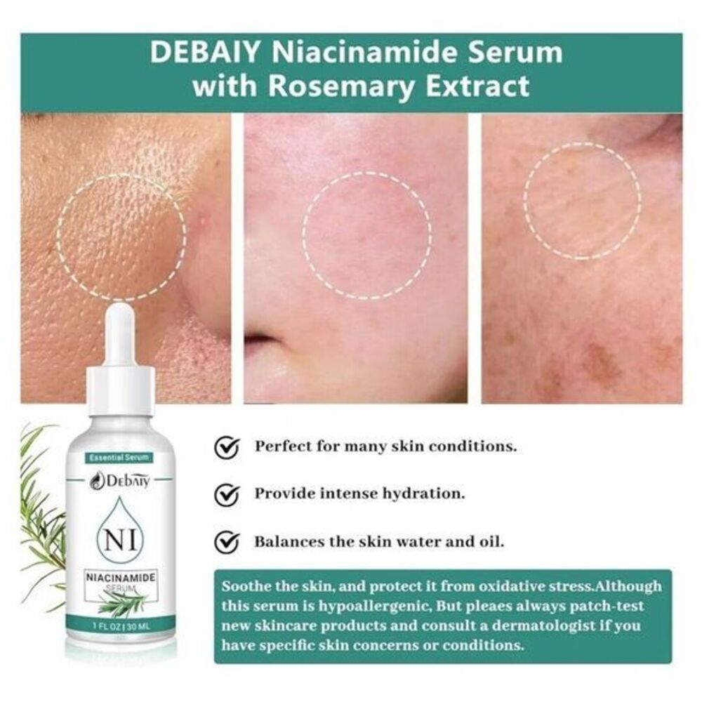 Debaiy 3‎ Pack Niacinamide Serum for Face Moisturizing Hydration With Rosemary - Picture 6 of 7